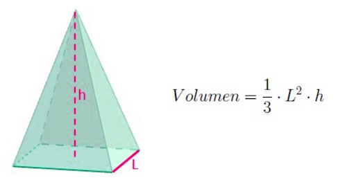 volumen piramide cuadrangular